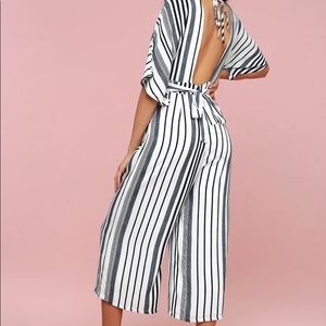 Striped jumpsuit